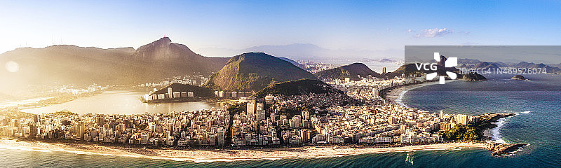 里约热内卢-伊帕内玛海滩全景图片素材