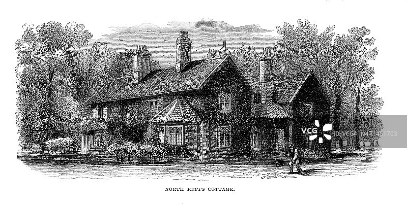 英格兰诺福克北雷普斯小屋1880年的日记图片素材