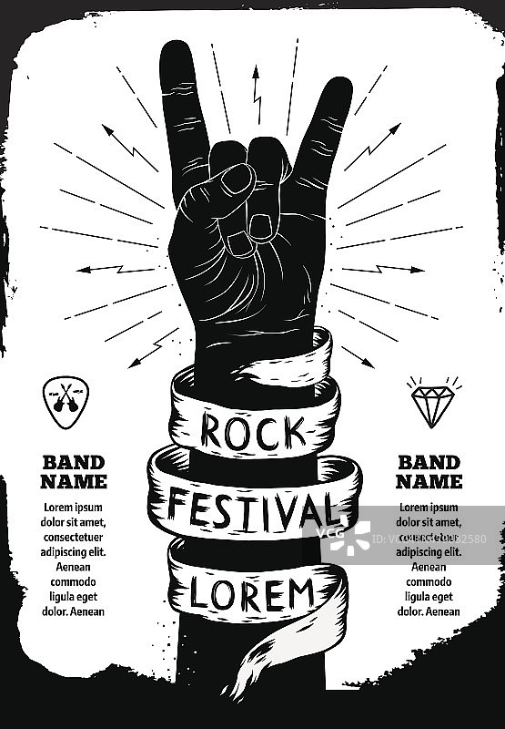 摇滚音乐节的海报图片素材