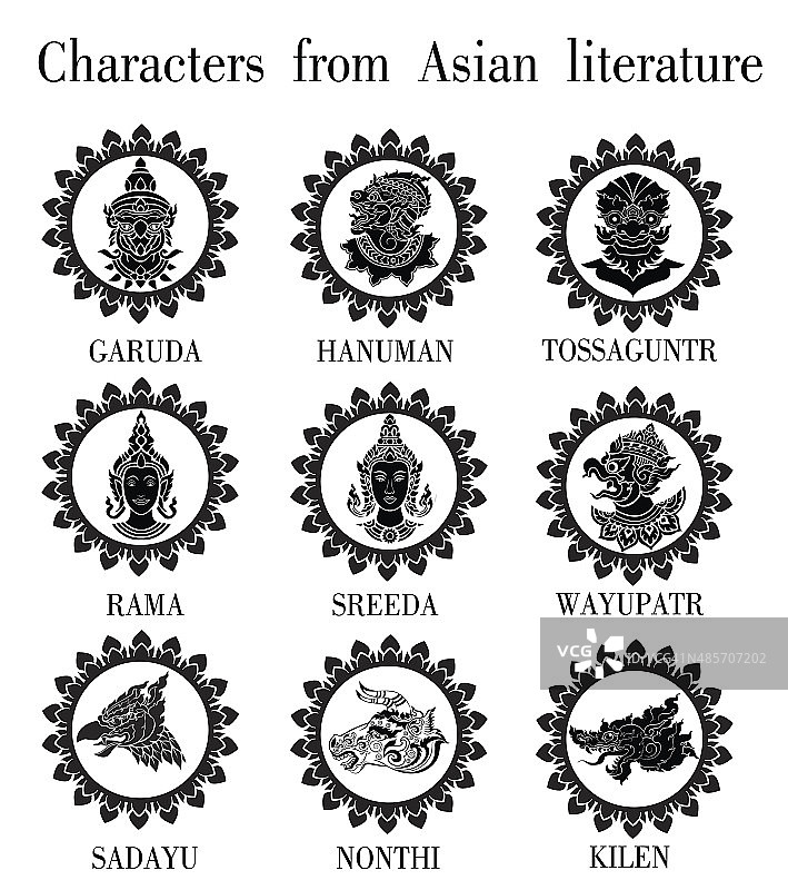 亚洲文学中的人物图片素材