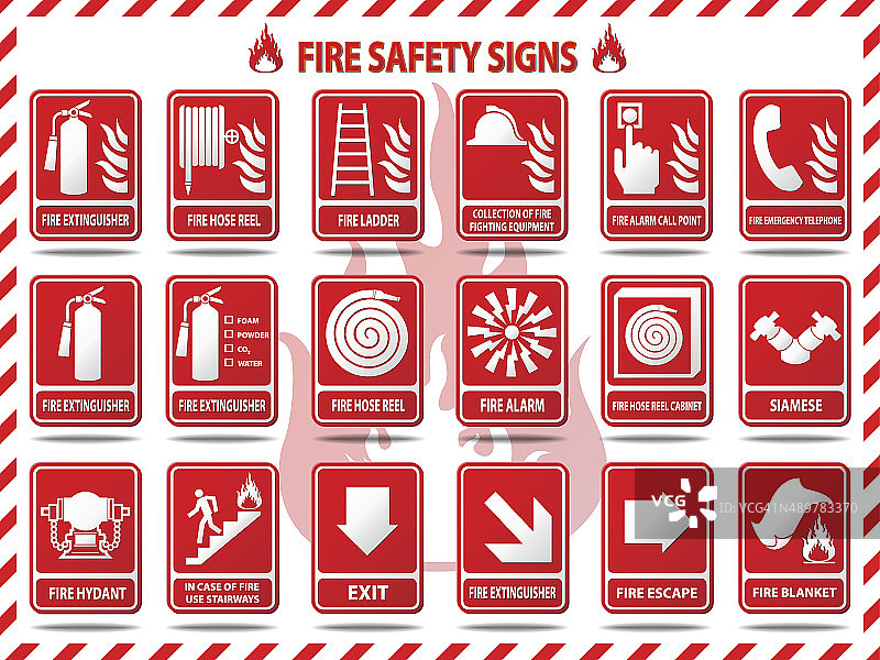 消防安全标志图片素材
