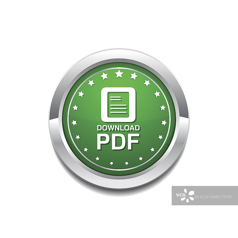 PDF文档绿色矢量图标按钮图片素材