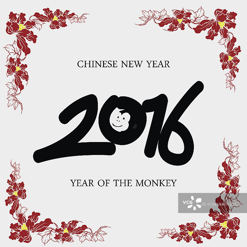 猴年中国新年图片素材