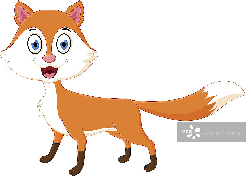 快乐狐狸卡通图片素材