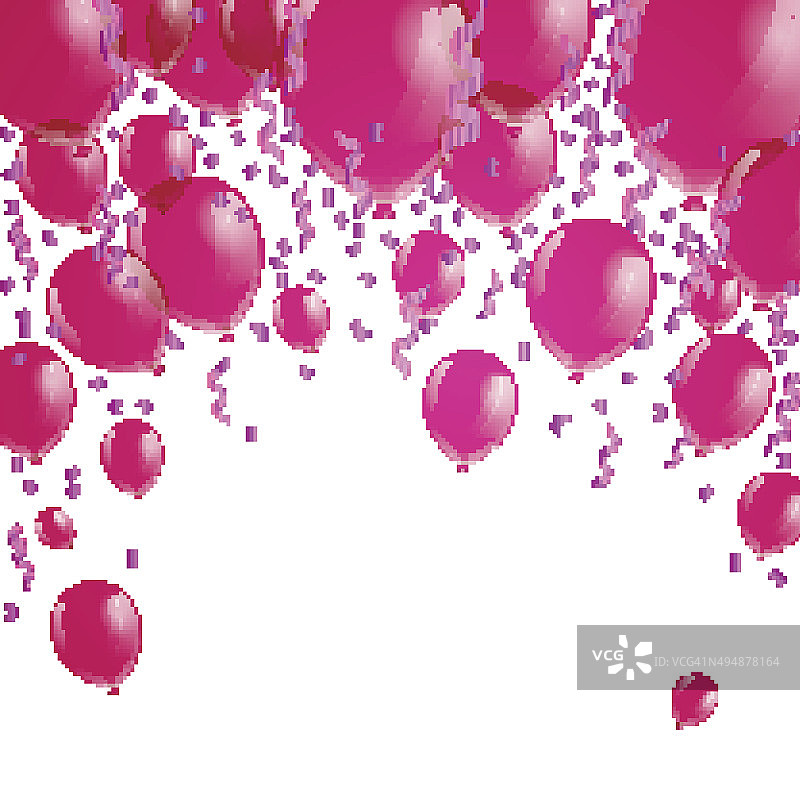向量粉红色气球图片素材