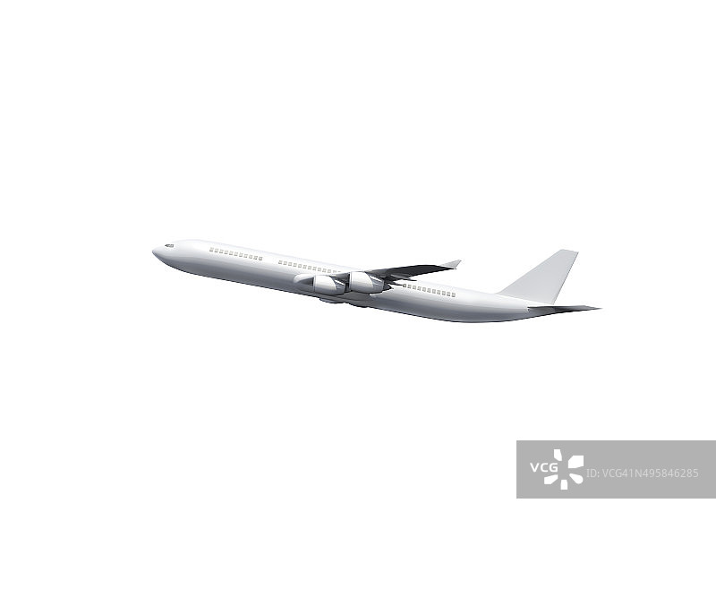 数字生成的白色图形飞机图片素材
