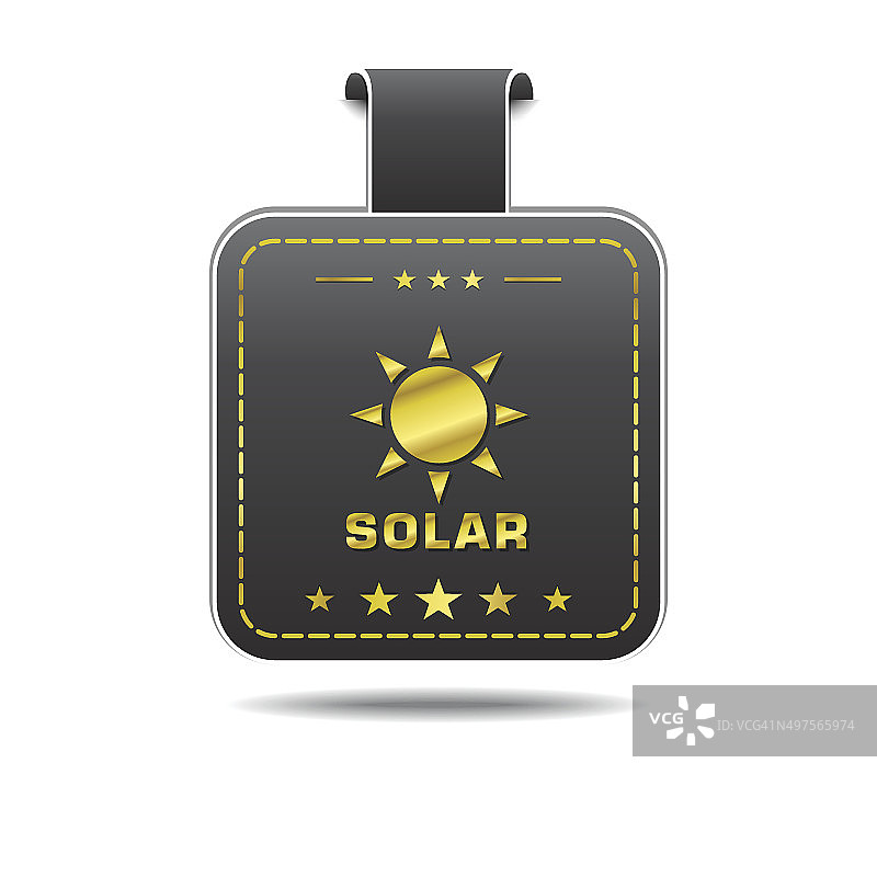 太阳能金色矢量图标设计图片素材