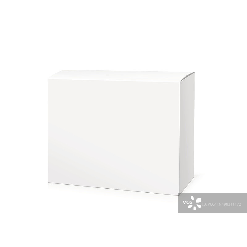现实的白色包装盒。图片素材