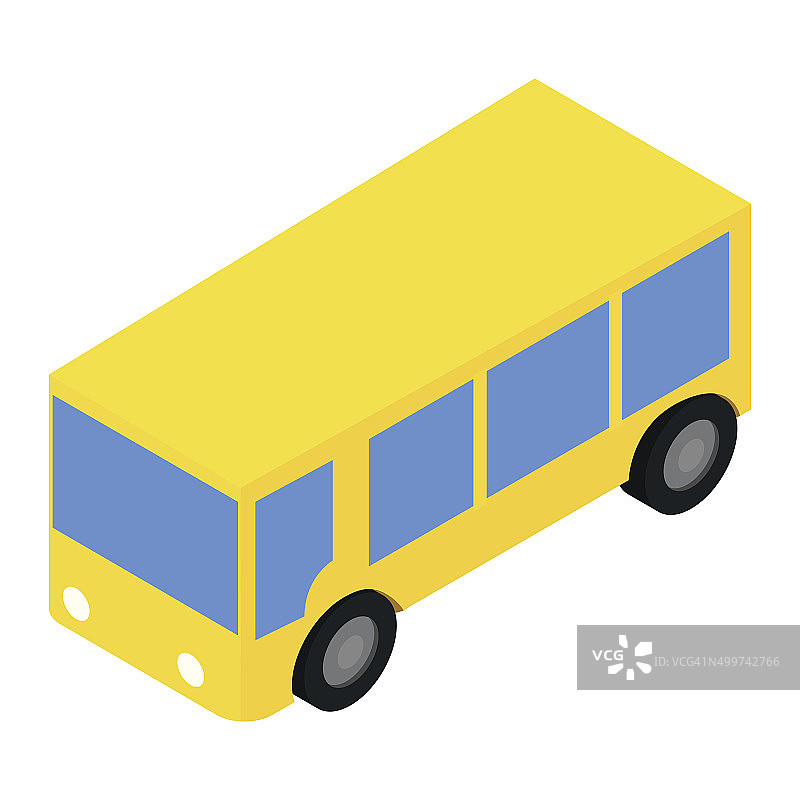 公交车等距3d图标图片素材