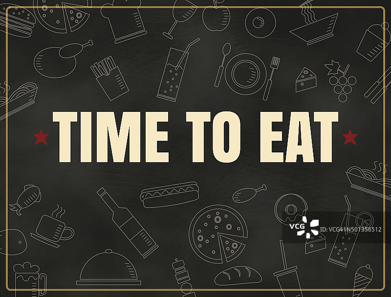 餐厅食物菜单上的黑板矢量格式eps10图片素材
