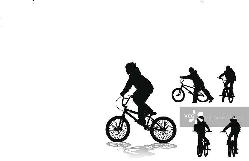 自行车上的男孩图片素材