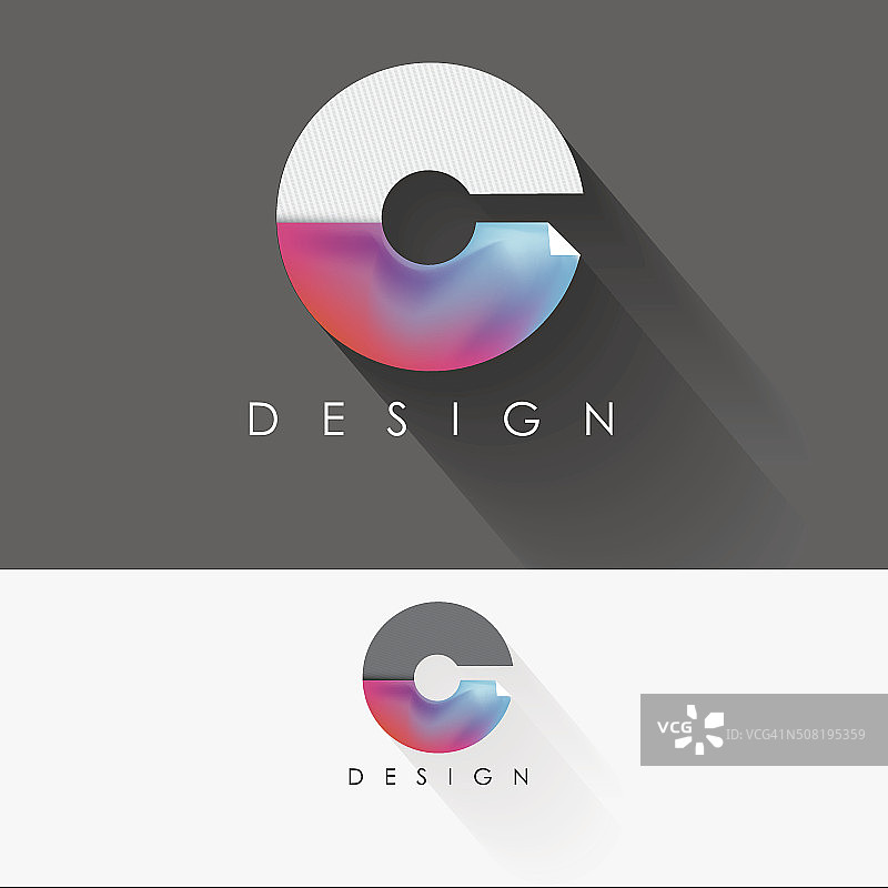 字母c为商业色彩丰富的设计元素图片素材