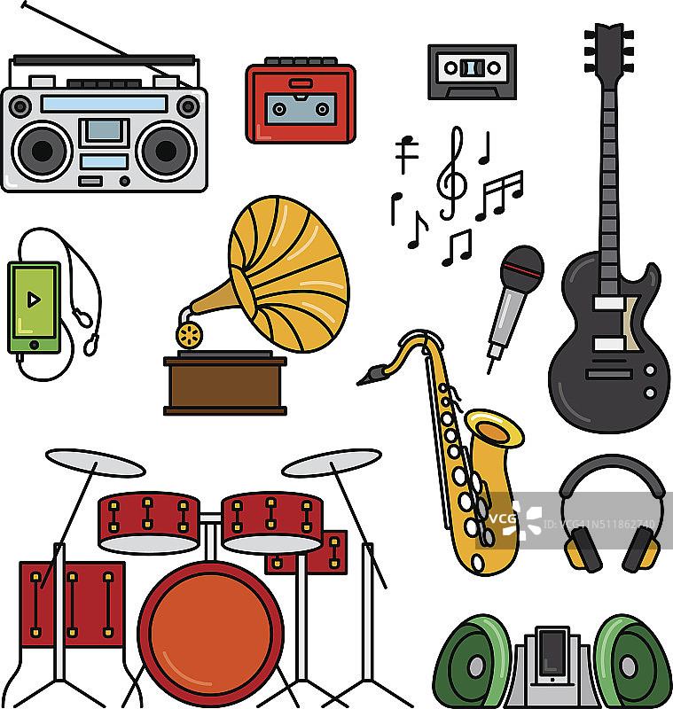 音乐和乐器的图标图片素材
