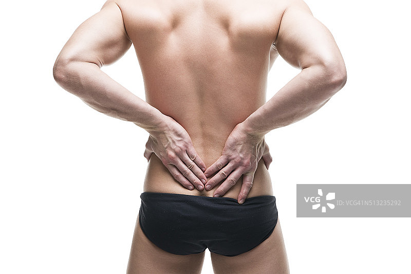 背痛。人体的疼痛图片素材