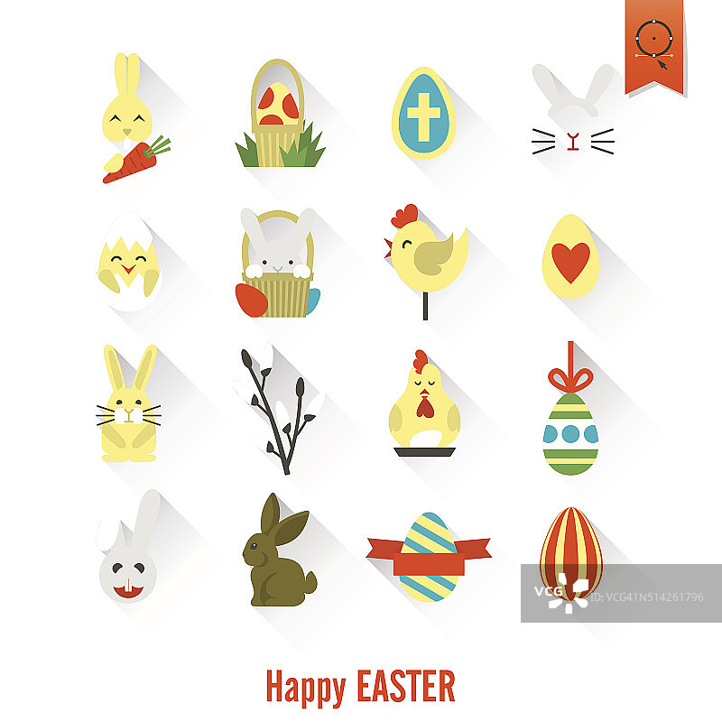 庆祝复活节的图标图片素材