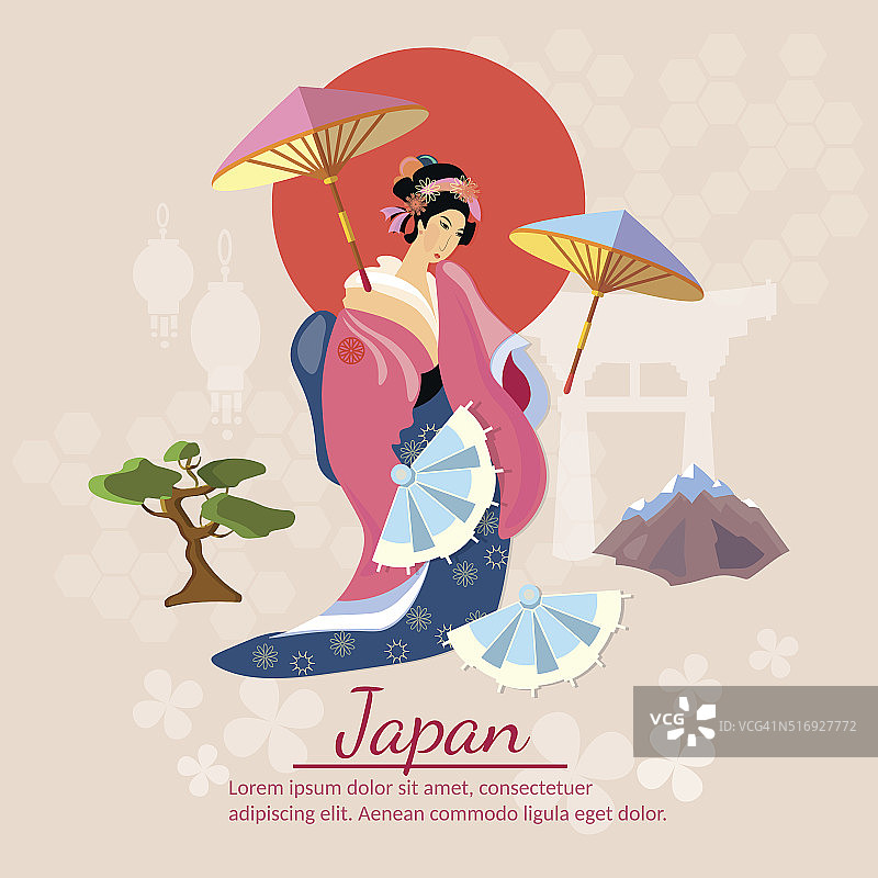 日本艺伎日本文化和传统图片素材