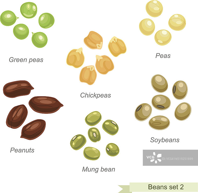 豆子和豌豆的第二个图标集图片素材