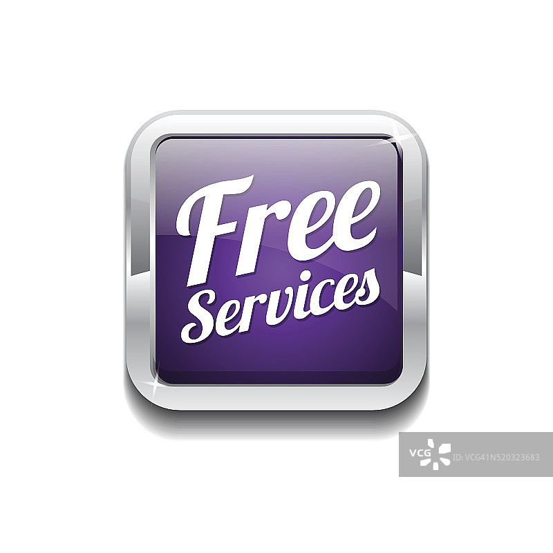 免费服务紫色矢量图标按钮图片素材