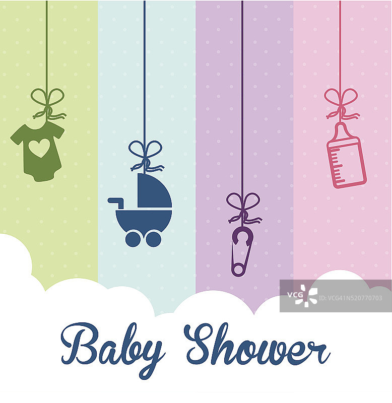 婴儿淋浴设计图片素材
