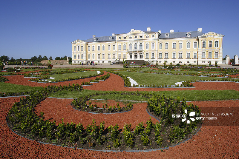 拉脱维亚的伦代尔宫和庭园图片素材