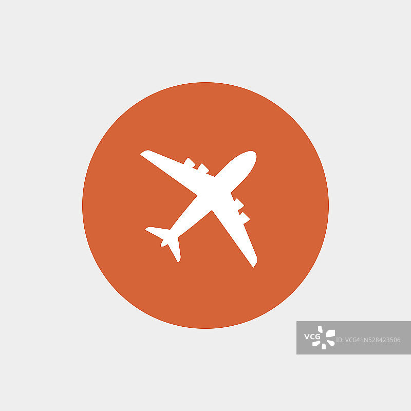 飞机的迹象。飞机的象征。旅行图标。图片素材
