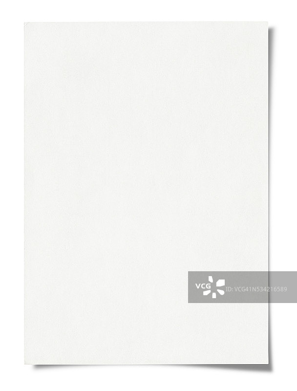 白纸孤立在白色上图片素材
