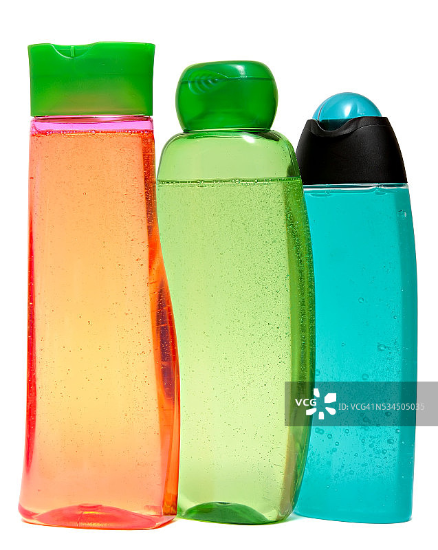 彩色塑料瓶，液体肥皂和沐浴露图片素材