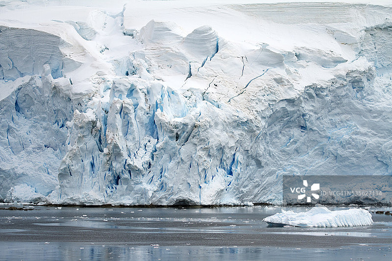 南极洲海岸线-全球变暖-冰的形成图片素材