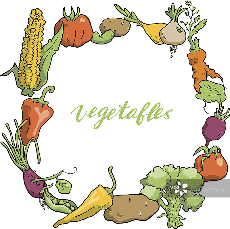 蔬菜框架图片素材