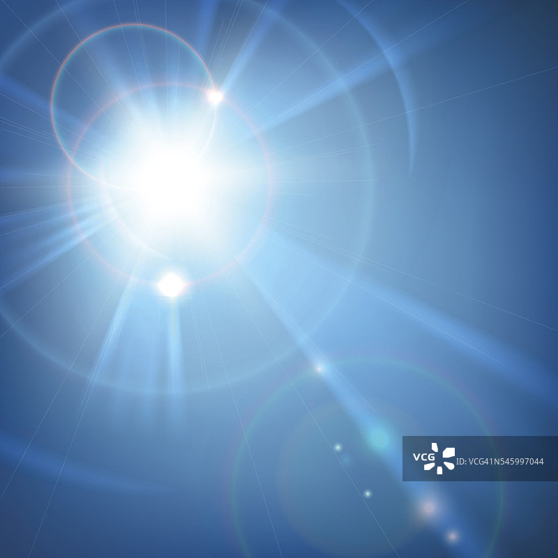 太阳用透镜光斑照射光线图片素材