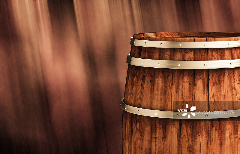 酿酒桶3d插图图片素材