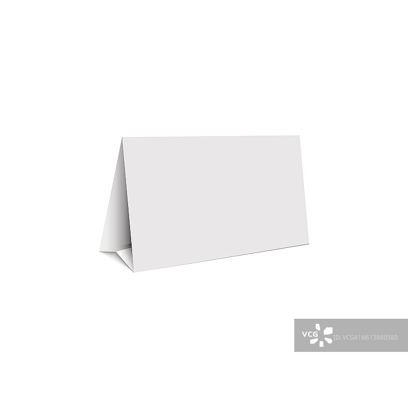 模型白色空白推广横幅持有人，孤立的桌子立场图片素材