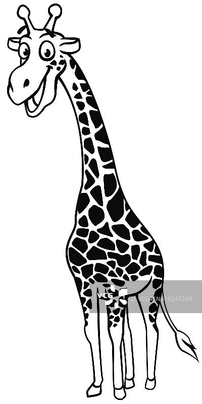 长颈鹿的卡通风格图片素材