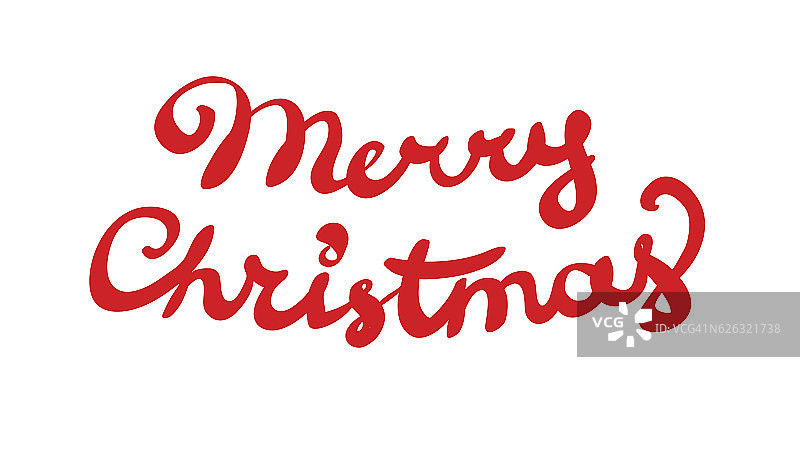 圣诞快乐矢量文字书法刻字设计卡模板。图片素材