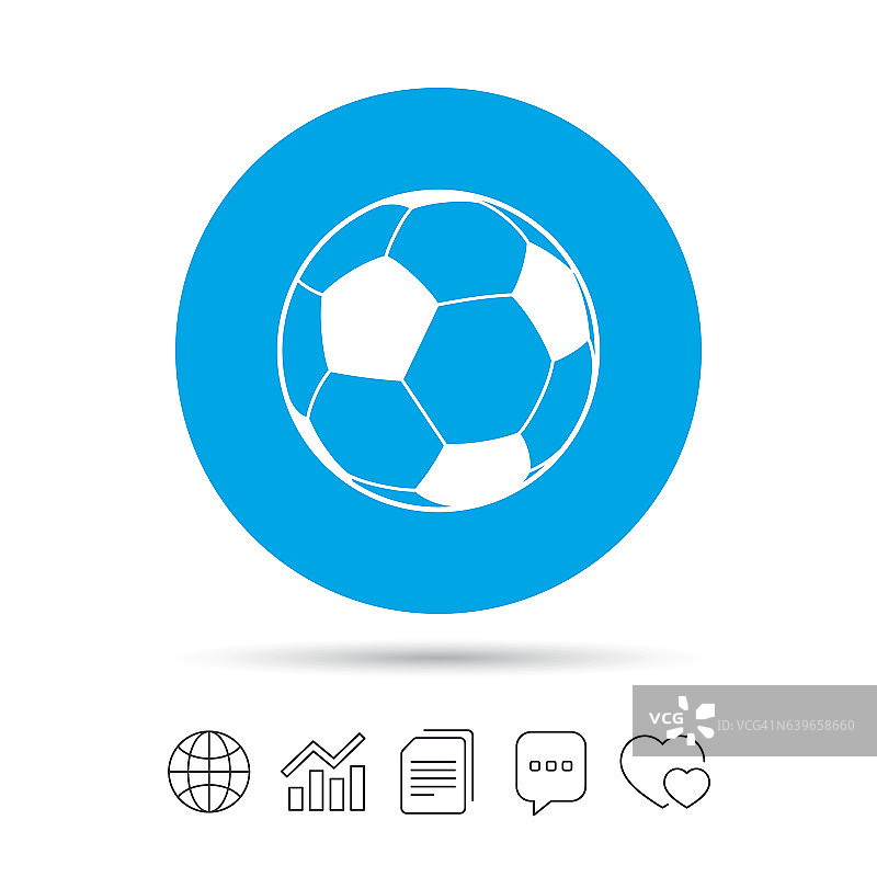 足球标志图标。足球运动的象征。图片素材