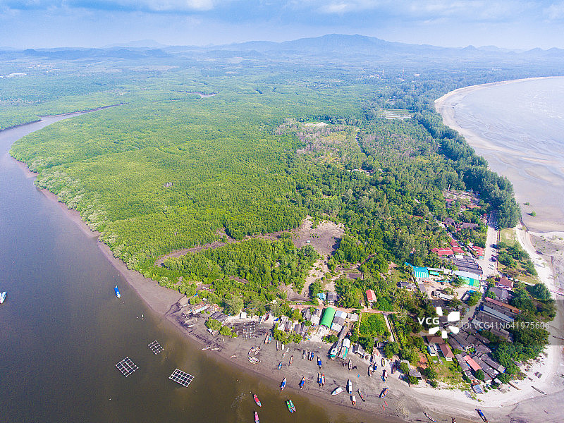 泰国安达曼海巴孟海滩鸟瞰图图片素材