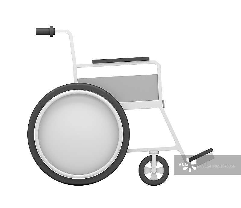 轮椅。在白色背景上隔离图片素材