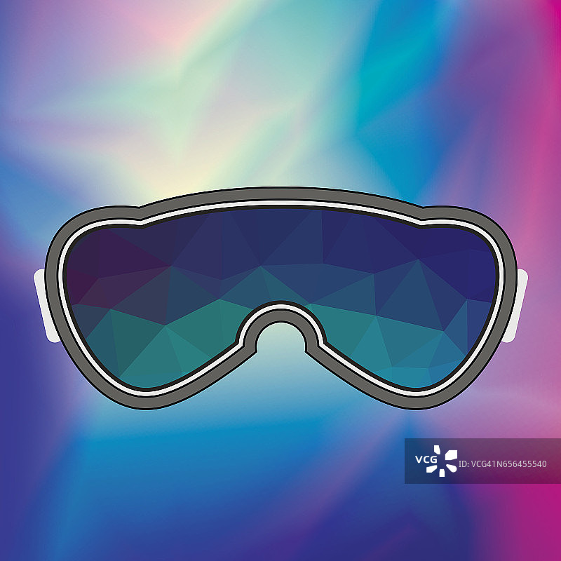 滑雪风镜。色彩鲜艳的眼镜图片素材