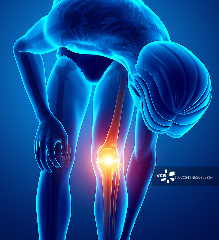 男性的膝盖疼痛图片素材