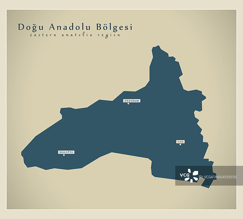 现代地图- Dogu Anadolu TR图片素材