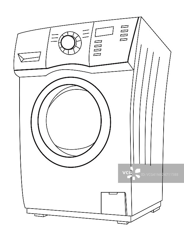 卡通形象的洗衣机图片素材