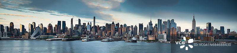 曼哈顿日落之后图片素材