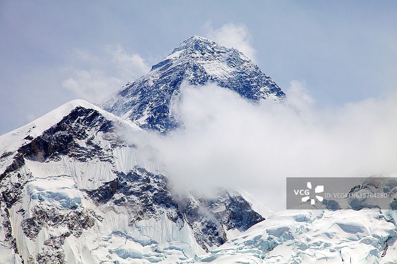 从卡拉帕特尔看到珠穆朗玛峰的顶部图片素材