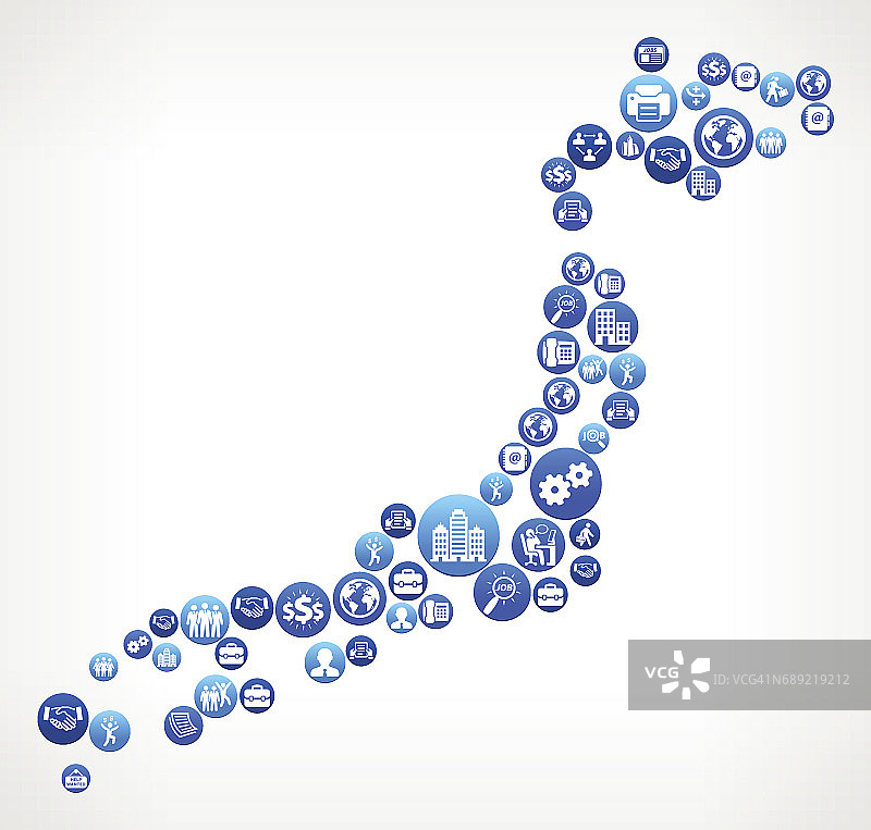 日本工作和就业蓝色矢量按钮模式图片素材