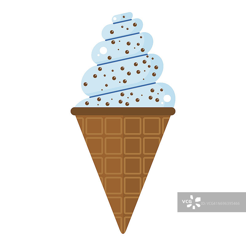 蓝色的冰淇淋图片素材