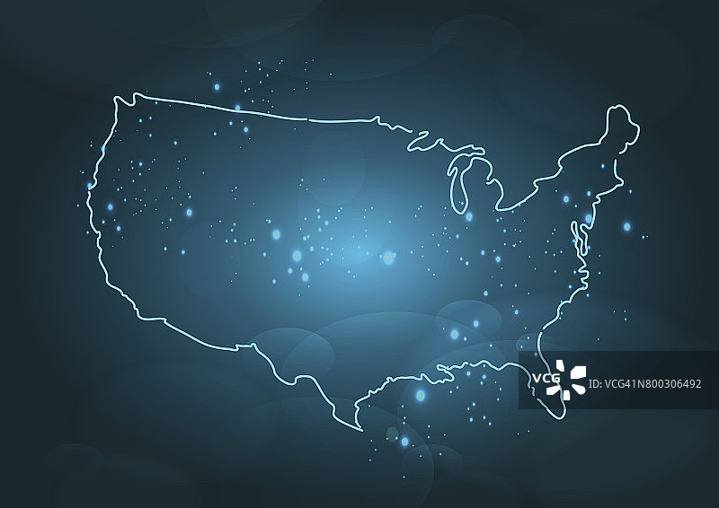 美国dakr蓝绿色地图上的青色背景图片素材