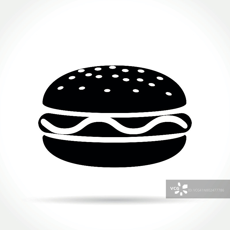 汉堡图标上的白色背景图片素材