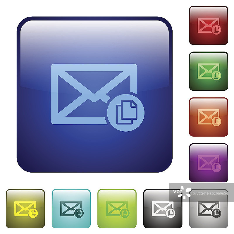 复制邮件颜色方形按钮图片素材