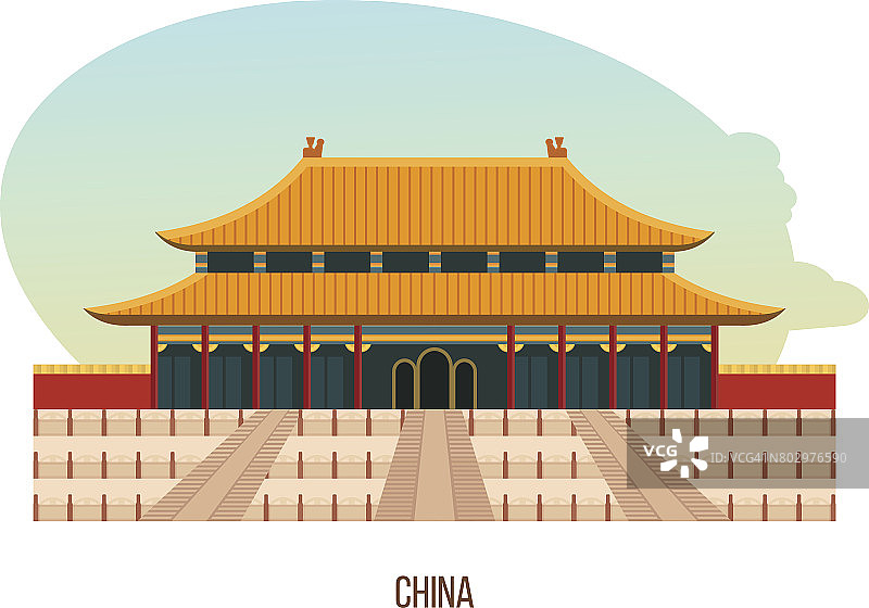 寺院是北京天坛的建筑群图片素材