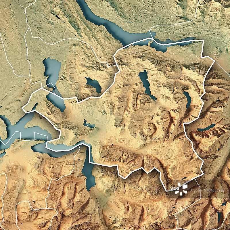 施维茨广州瑞士3D渲染地形图边界图片素材